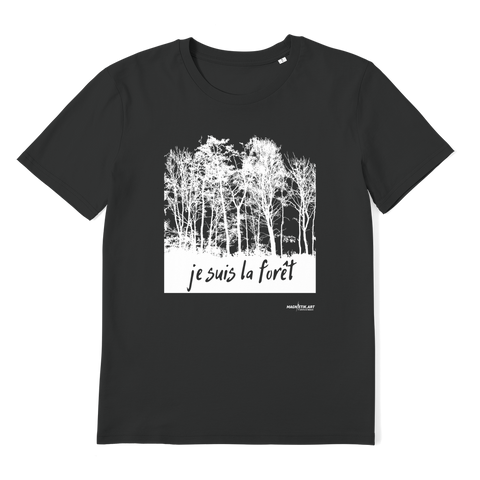 T-shirt bio unisex "JE SUIS LA FORET" blanc