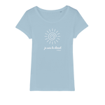 T-shirt bio femme "JE SUIS LE CLIMAT" soleil blanc