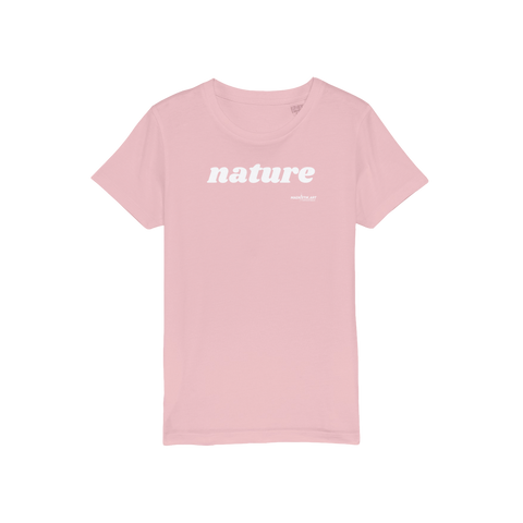 T-shirt bio enfant "NATURE" pop blanc