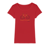 T-shirt bio femme "ENERGIE RENOUVELABLE" vélo orange