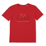 T-shirt bio unisex "ENERGIE RENOUVELABLE" vélo orange