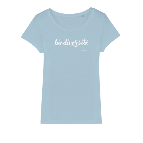 T-shirt bio femme "BIODIVERSITE" grand blanc