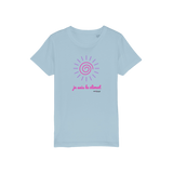 T-shirt bio enfant "JE SUIS LE CLIMAT" soleil rose