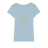 T-shirt bio femme "JE SUIS LE CLIMAT" soleil caramel