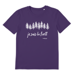 T-shirt bio unisex "JE SUIS LA FORET" sapin blanc