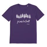 T-shirt bio unisex "JE SUIS LA FORET" sapin blanc