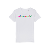 T-shirt bio enfant "BIODIVERSITE" pop multicolor horizontal