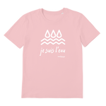 T-shirt bio unisex "JE SUIS L'EAU" goutte blanc