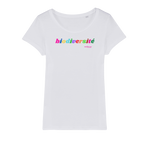 T-shirt bio femme "BIODIVERSITE" pop multicolor horizontal