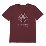 T-shirt bio unisex "JE SUIS LE CLIMAT" soleil blanc