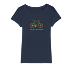 T-shirt bio femme "ENERGIE RENOUVELABLE" vélo vert