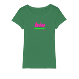 T-shirt bio femme "BIO DIVERSITE" rose et vert