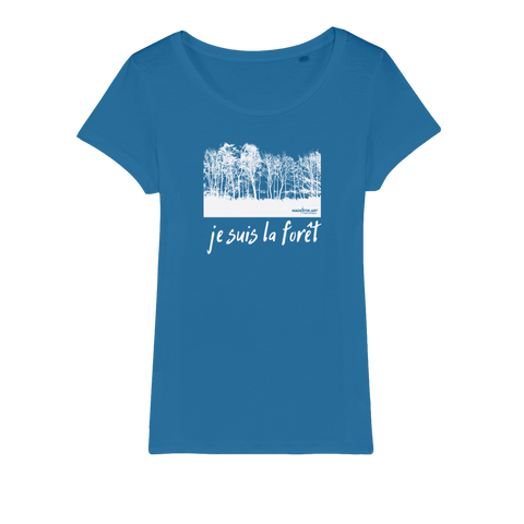 T-shirt bio femme "JE SUIS LA FORÊT" large blanc